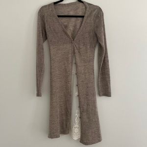 A’reve lace back cardigan
